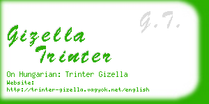 gizella trinter business card